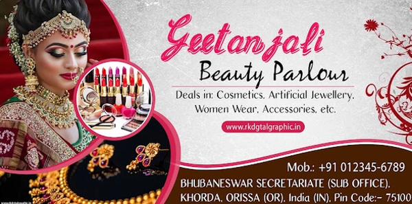 thumbnail Geetanjali Beauty Parlour Flex Design PSD Template Download